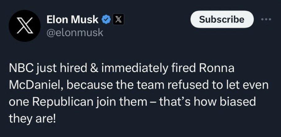 JodiePP1948's tweet photo. Says the person who fired Don Lemon. https://t.co/ErICT5upHp