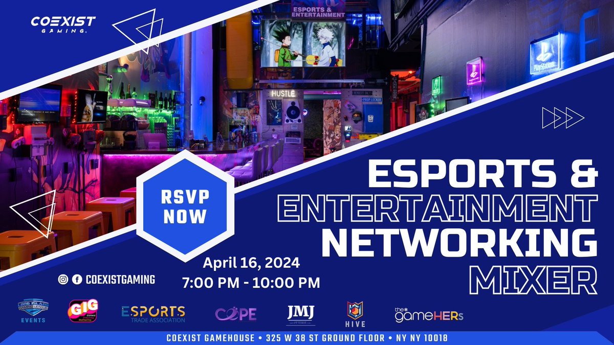 Justin M. Jacobson, Esq. (@justinjesq) on Twitter photo Esports & Entertainment Networking Event on Tuesday Apr 16th at 7pm est at <a href="/coexistgaminggg/">Coexist Gaming®</a> <a href="/thegamehers/">the*gamehers</a> <a href="/COPEgg/">COPE</a> <a href="/ESPORTSTAssoc/">ESPORTS Trade Association</a> <a href="/GIGathering/">Games Industry Gathering</a> <a href="/LIGamingLeague/">TheLongIslandGamingLeague</a> #attorneyad - RSVP for free - coexistgaming.com/event-details/… Esports & Entertainment Networking Event on Tuesday Apr 16th at 7pm est at <a href="/coexistgaminggg/">Coexist Gaming®</a> <a href="/thegamehers/">the*gamehers</a> <a href="/COPEgg/">COPE</a> <a href="/ESPORTSTAssoc/">ESPORTS Trade Association</a> <a href="/GIGathering/">Games Industry Gathering</a> <a href="/LIGamingLeague/">TheLongIslandGamingLeague</a> #attorneyad - RSVP for free - coexistgaming.com/event-details/…