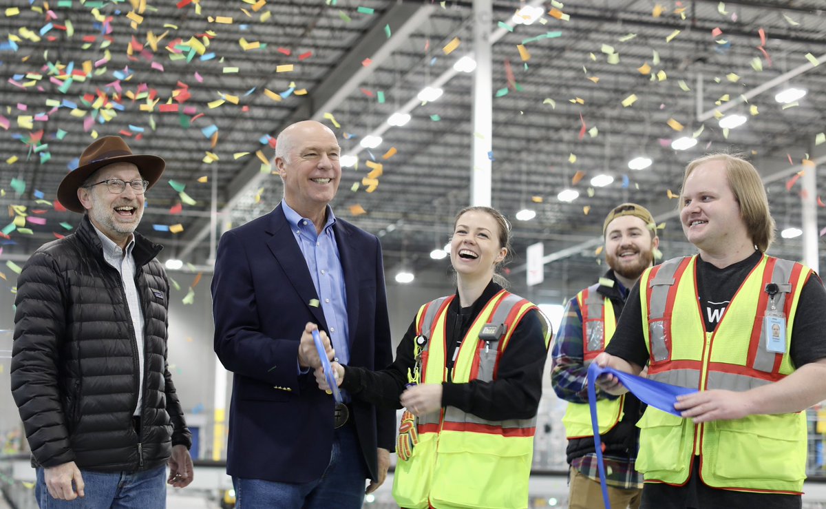Montana is stronger when companies like Amazon invest in our state and our people. Great to celebrate new jobs, faster delivery, and expanded community partnerships at today’s ribbon cutting on Montana's first Amazon facility.