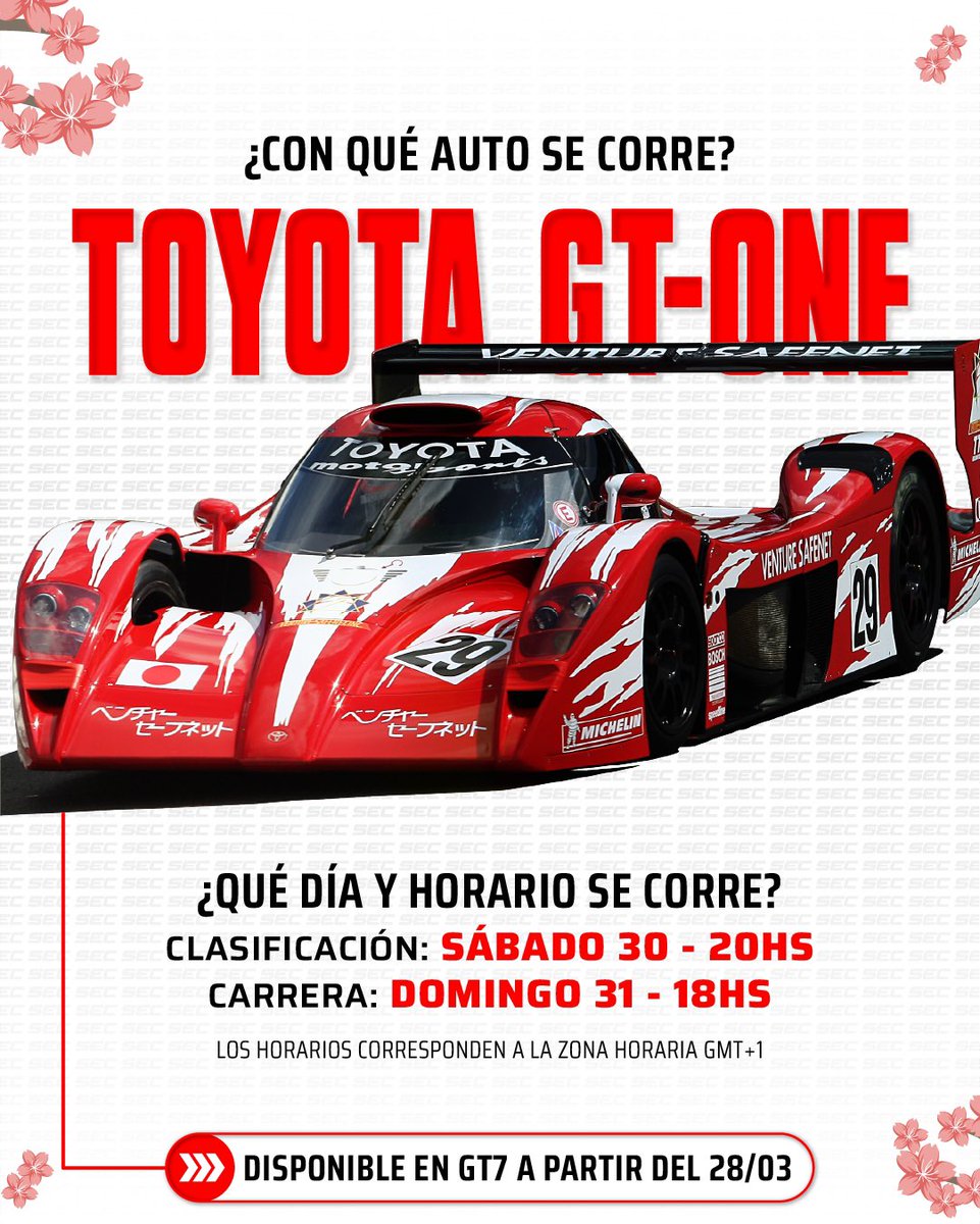 SEC_Endurance's tweet photo. #SECPrologue

⏩️ Deslizá para ver toda la información acerca del evento y no perderte ningún detalle 🧐

#sec #toyota #toyotagtonets020 #fuji #granturismo #update #gt7update https://t.co/iYp5DHpKHq