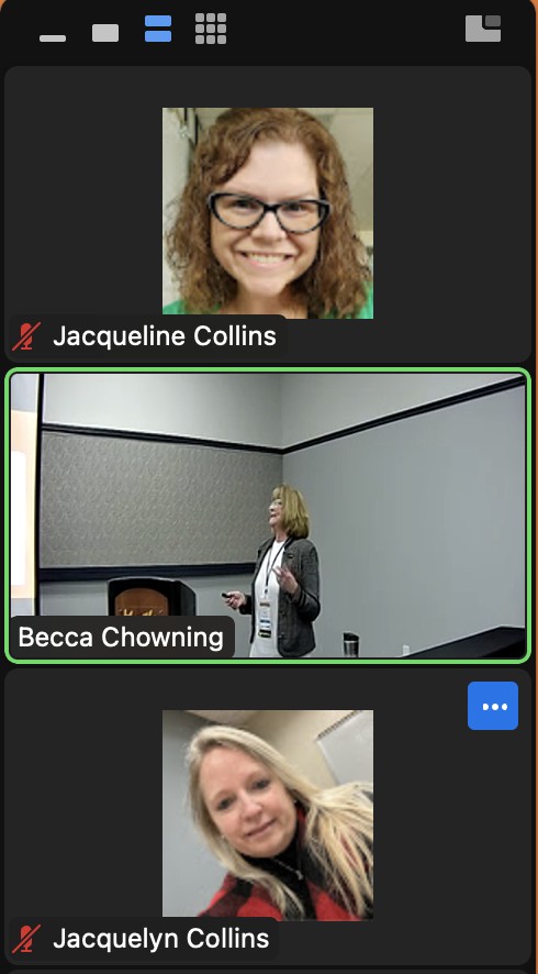 Attending #NBEA virtually and did a double-take in a session! Hello to the other 'me' 🤣 #busedu