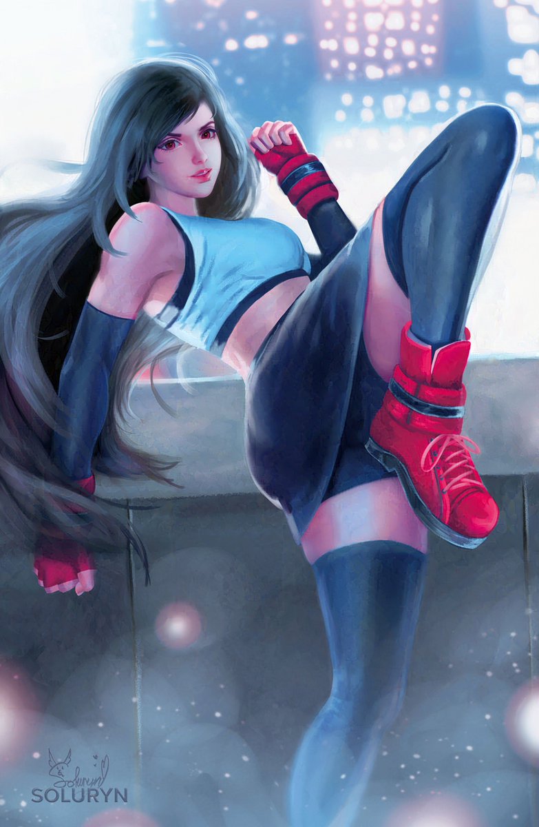 Tifa Lockhart 🥊🤍 I will have this available as a print at Anime Boston table 157! Please say hi if you are attending 😊