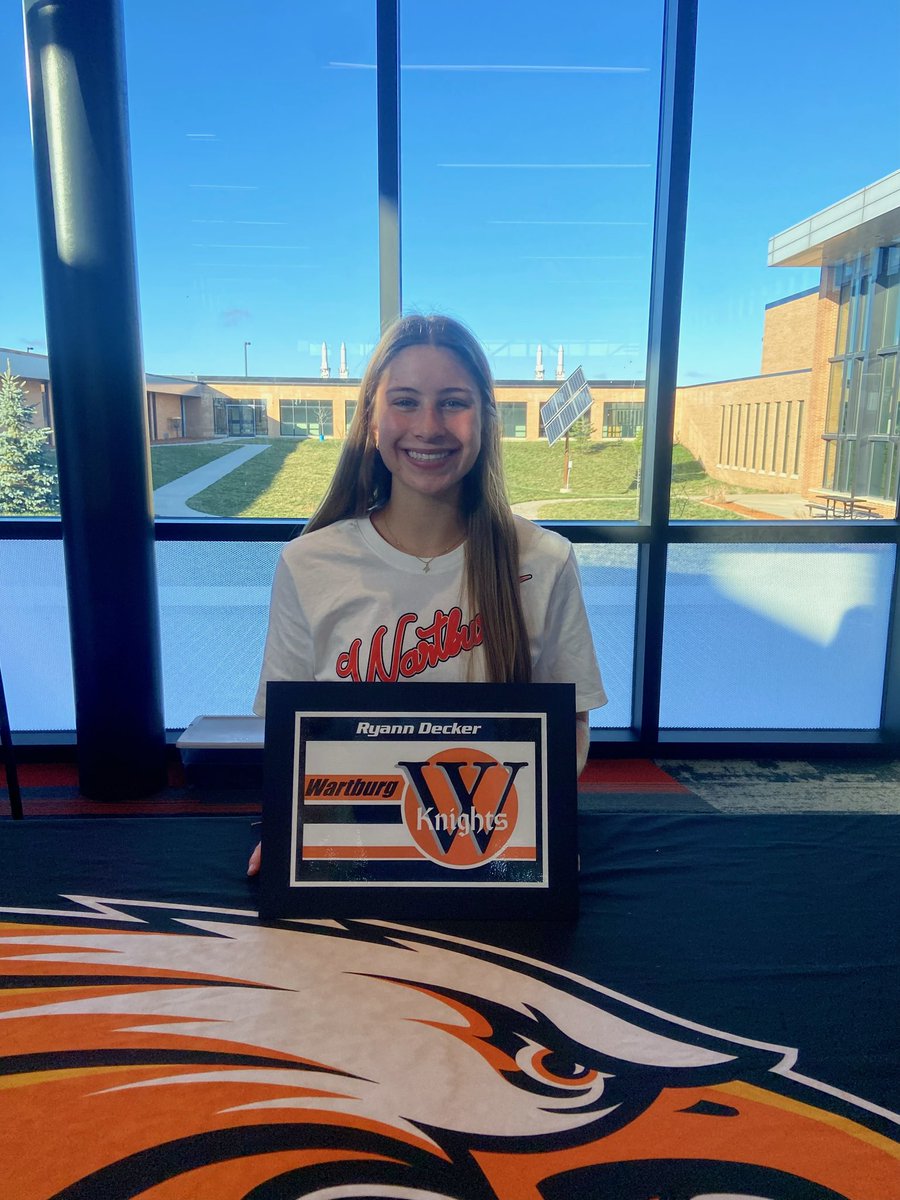 Michael Tierney (@tierney_2323) on Twitter photo Wartburg signs a stud!! <a href="/decker_ryann/">Ryann Decker</a>
In three seasons:
2x MVC Champion
3x 1st Team All-Conference
8x Drake Relays Qualifier
2x Drake Medalist
9x State Qualifier
3x State Medalist
State Champion 800 Medley 🥇
2x Elite All-State
School Record Holder: 100 Hurdles Wartburg signs a stud!! <a href="/decker_ryann/">Ryann Decker</a>
In three seasons:
2x MVC Champion
3x 1st Team All-Conference
8x Drake Relays Qualifier
2x Drake Medalist
9x State Qualifier
3x State Medalist
State Champion 800 Medley 🥇
2x Elite All-State
School Record Holder: 100 Hurdles