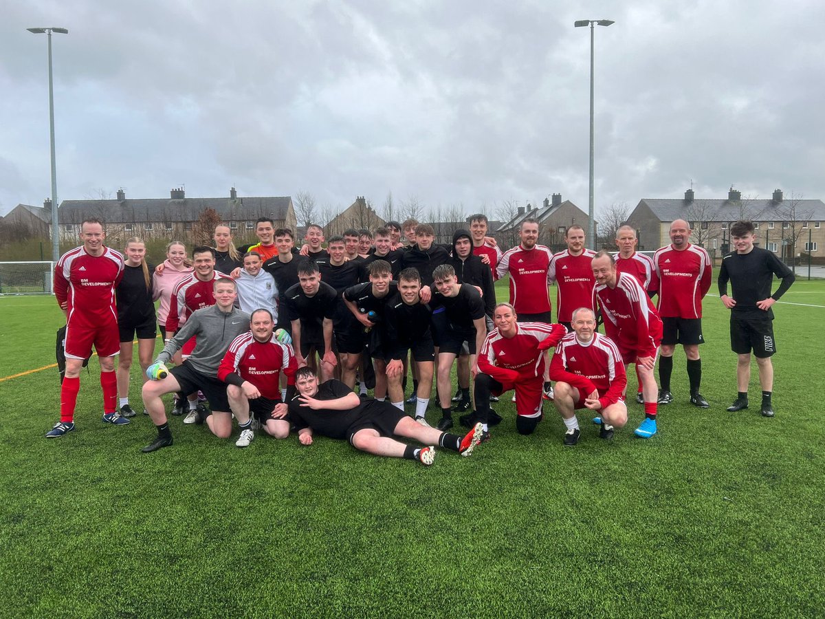 Firstly, a massive thank you and well done to all players from today’s game👏🏻

The game was played in great spirit with some firm &amp; fair challenges all over the park and some well taken goals💪🏻

Staff Team 📸 missing Mr Garry 💫

Well done pupils - what a great bunch too🖤💛