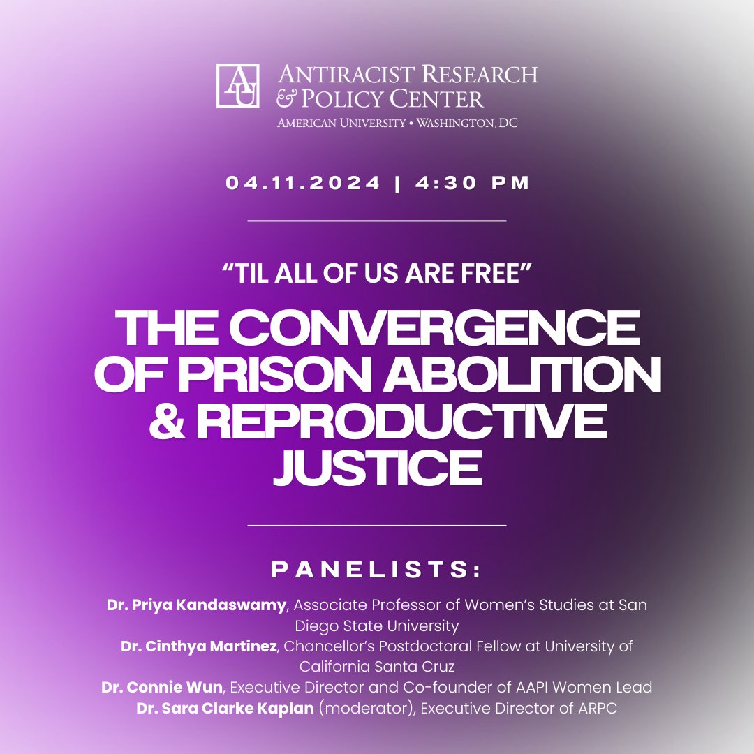 Join us on Thursday, April 11th for a virtual panel exploring the intersections of reproductive justice and abolition. The discussion will connect our Center’s 2022-23 focus on “Race & Reproductive Politics After Roe,” with our 2023-24 theme of “Abolition Everywhere.