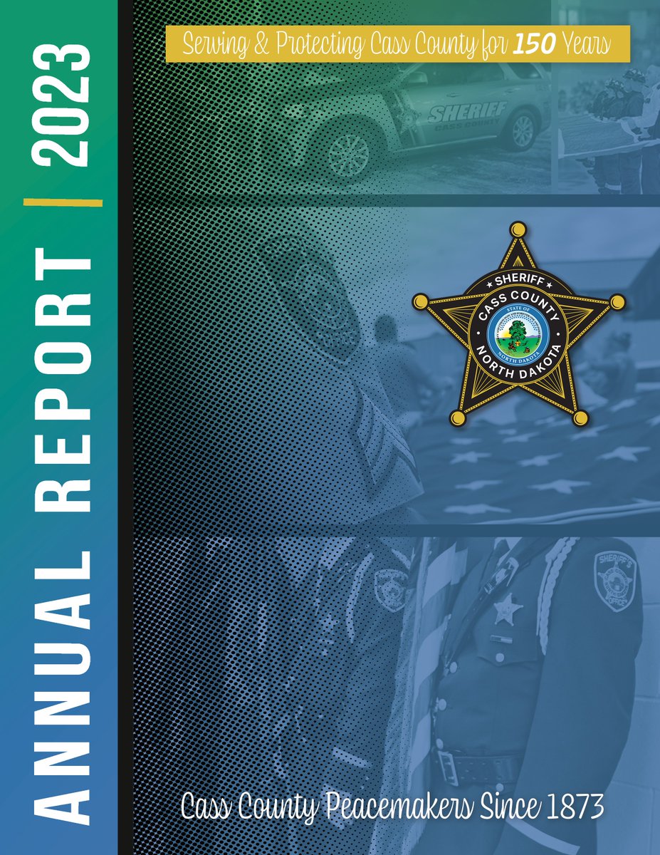Sheriff Jahner invites you to explore the 2023 Annual Report. We hope you find this report informative and gain an understanding of the ways we work to serve the community. casscountynd.gov/our-county/she…