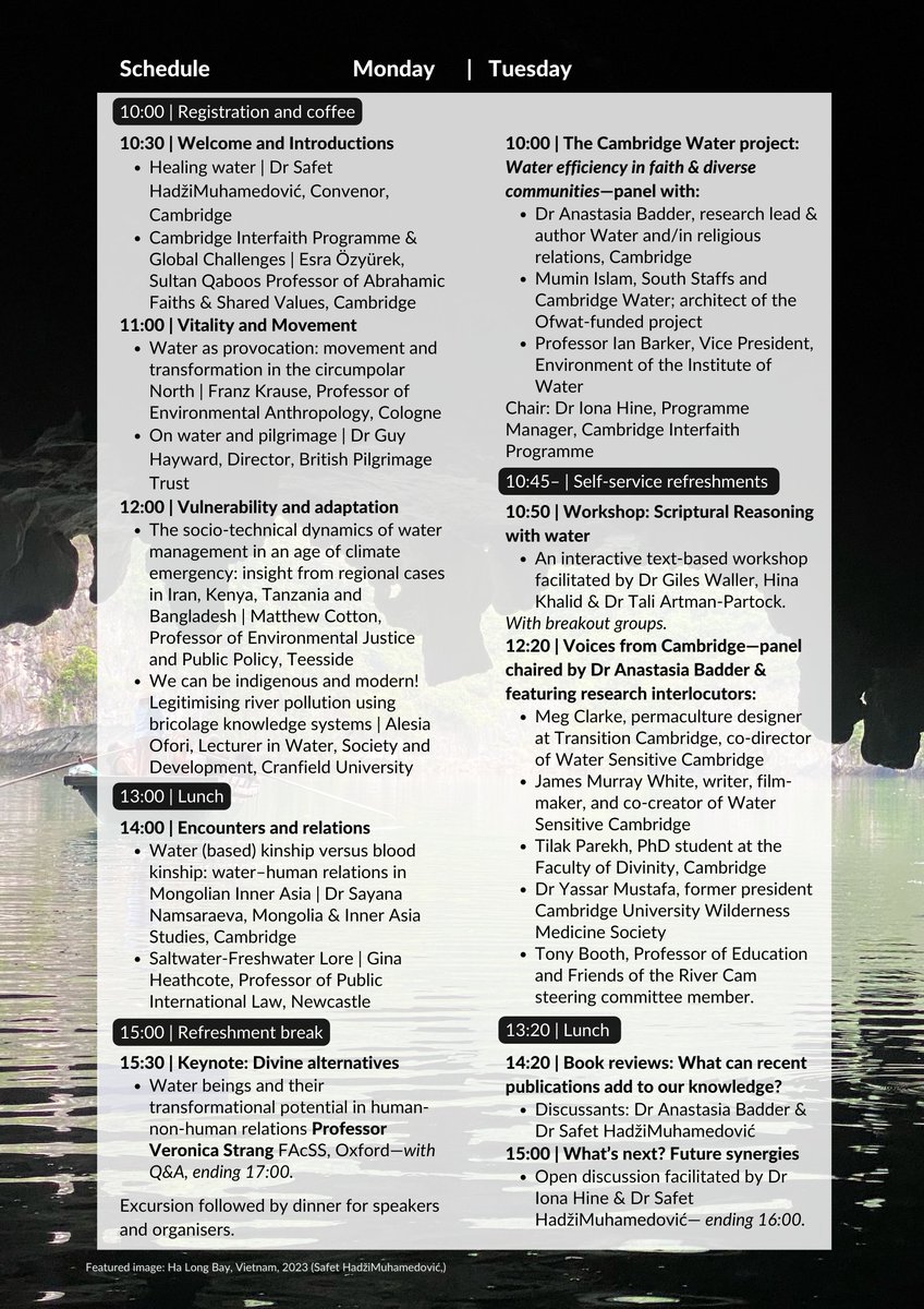 The Cambridge Interfaith Programme (@caminterfaith) on Twitter photo Being with Water OTHERWISE, 15 & 16 April <a href="/CamDivinity/">Faculty of Divinity</a>.
We are delighted Dr Alesia Ofori (<a href="/CranfieldUni/">Cranfield University</a>) will join the Vulnerability & adaptation panel.
(Alas, Saliha Dobardzic from the @AdaptationFund is no longer able to attend.)
For abstracts & more:
interfaith.cam.ac.uk/water-conferen… Being with Water OTHERWISE, 15 & 16 April <a href="/CamDivinity/">Faculty of Divinity</a>.
We are delighted Dr Alesia Ofori (<a href="/CranfieldUni/">Cranfield University</a>) will join the Vulnerability & adaptation panel.
(Alas, Saliha Dobardzic from the @AdaptationFund is no longer able to attend.)
For abstracts & more:
interfaith.cam.ac.uk/water-conferen…