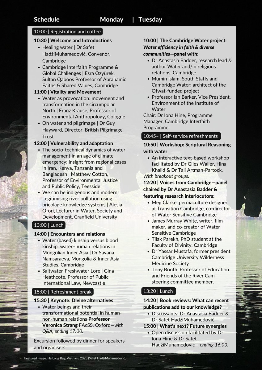 Being with Water OTHERWISE, 15 & 16 April @CamDivinity. We are delighted Dr Alesia Ofori (@CranfieldUni) will join the Vulnerability & adaptation panel. (Alas, Saliha Dobardzic from the @AdaptationFund is no longer able to attend.) For abstracts & more: interfaith.cam.ac.uk/water-conferen…