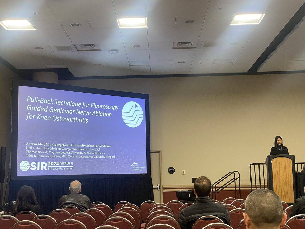 Incredibly proud of our @GUMedicine students for their presentations at #SIR24SLC! The future of IR is brighter every year @brittanyj_b @WiltonFidelis @ryoonuf @aazrinmir