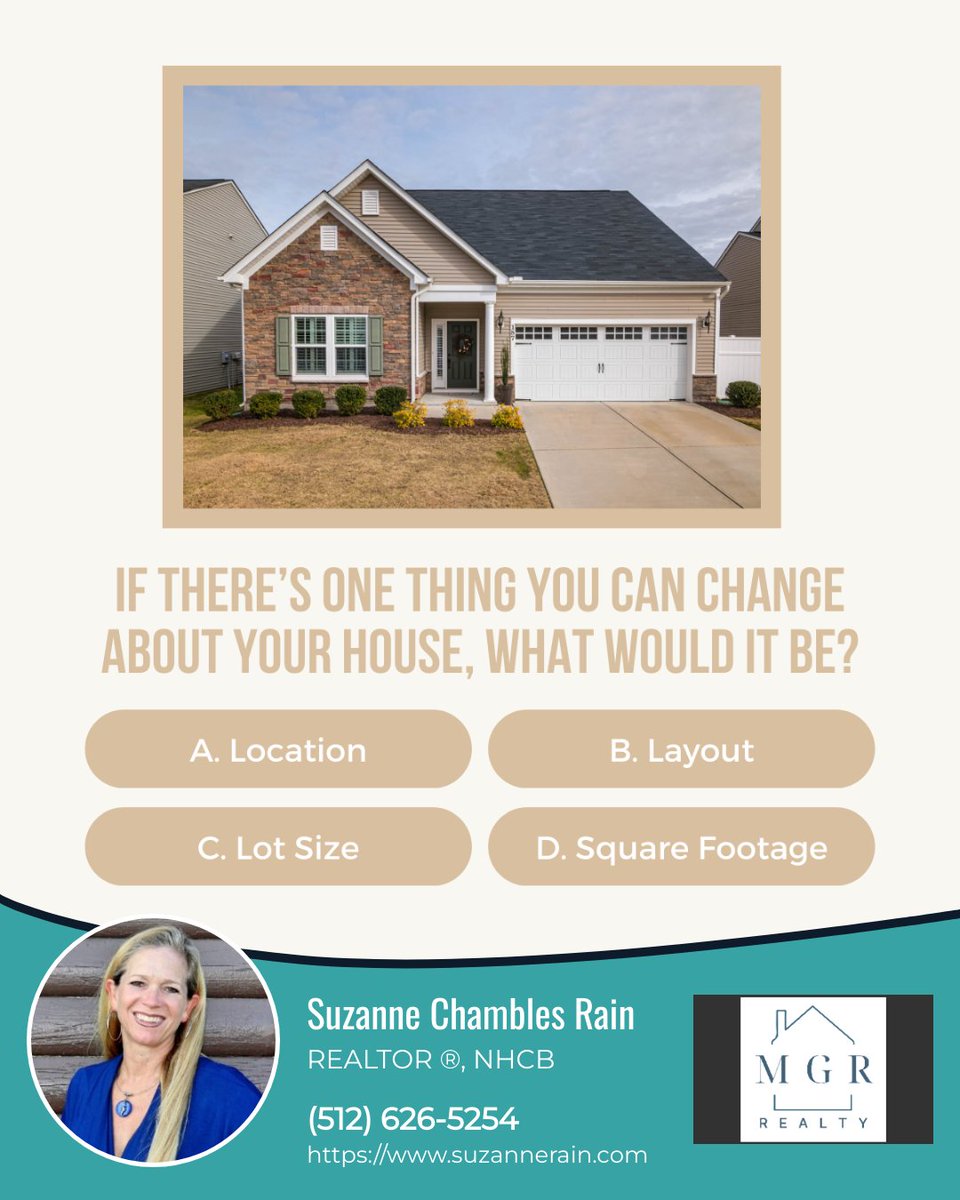 Rainturtle70's tweet image. Got a magic wand for your home? What’s your dream change – a sprawling backyard, open-plan living, another room? Share your ultimate home tweak. Your vision could inspire a transformation! 

#suzannerainrealtor #homedreams #makeovermagic #homeimprovement #spacetransformation