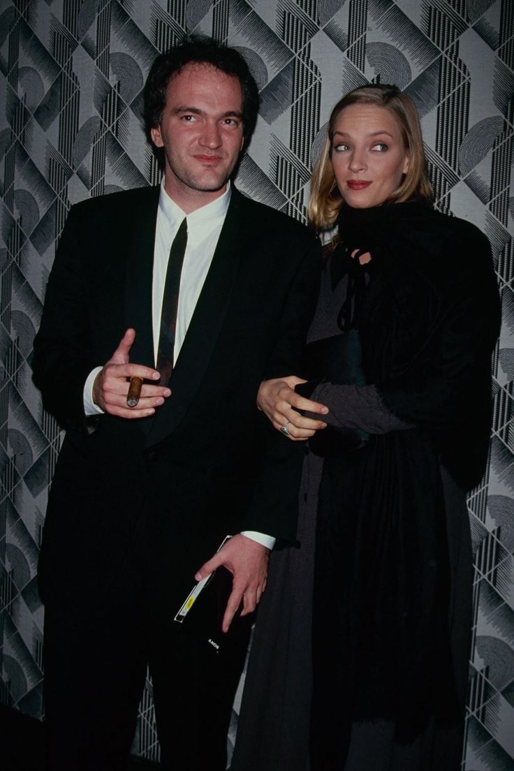 Quentin Tarantino and Uma Thurman (1994)