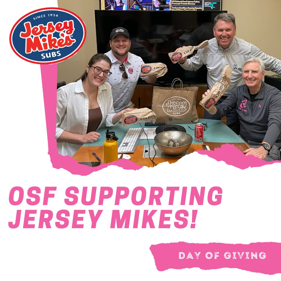 The Orlando Sports Foundation & Cure Bowl team are proud to support @jerseymikes Day of Giving, where participating restaurant owners and operations will donate 100% of all sales to Special Olympics Florida! #orlandovscancer #jerseymikes #dayofgiving #CureBowl #specialolympics