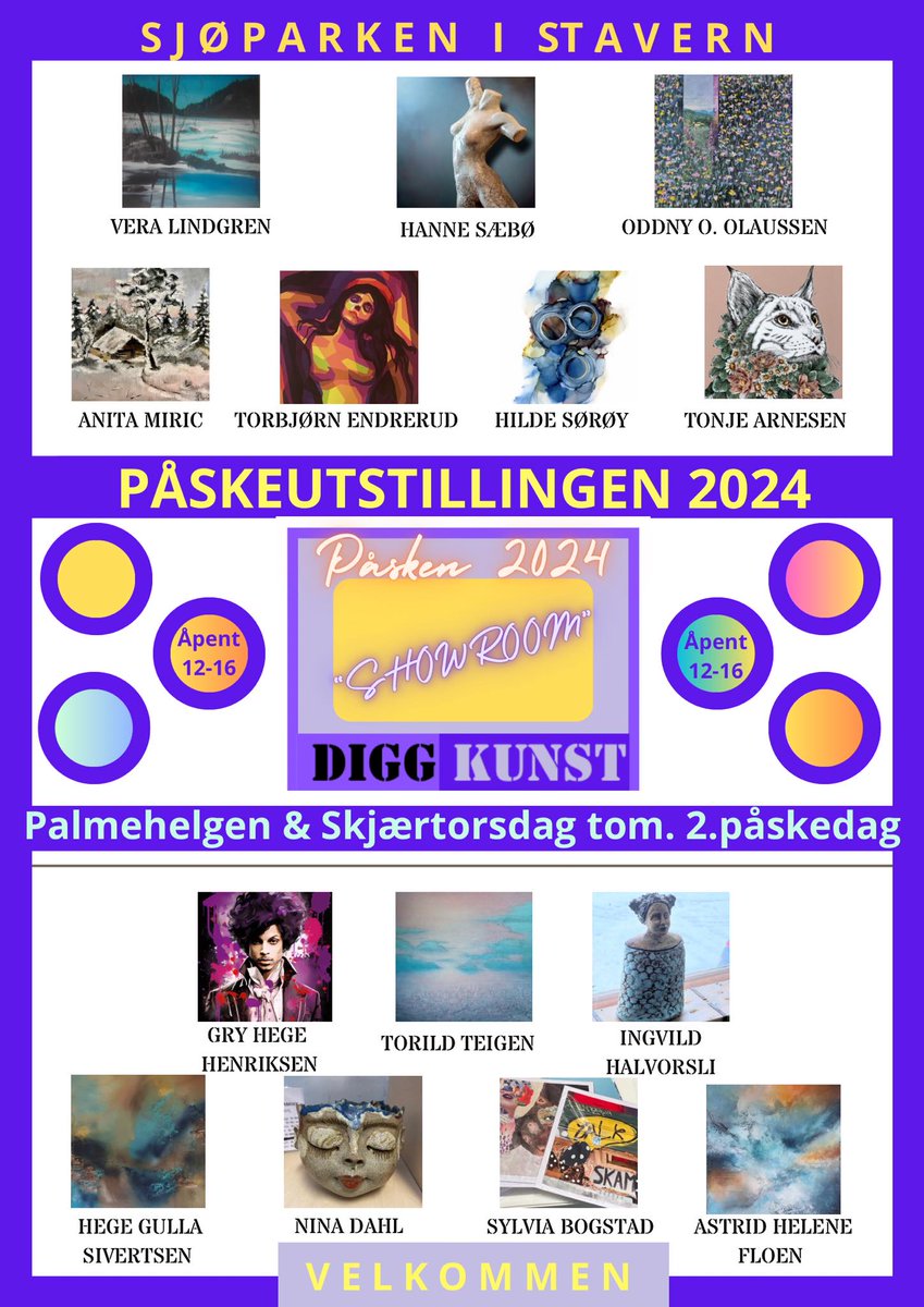 TorildTeigen's tweet photo. 📷📷📷 PÅSKEUTSTILLING 2024 📷📷📷
.
13 KUNSTNERE sammen, TorildArt er med:

Skjærtorsdag - 2. påskedag

Åpningstider:
12:00 - 16:00

Sted:
DIGG KUNST "Showroom", Sjøparken, Stavern.

Link :
https://t.co/92Wqen8u2z

https://t.co/KFsJm5pssM https://t.co/gJFUlTZ5fd