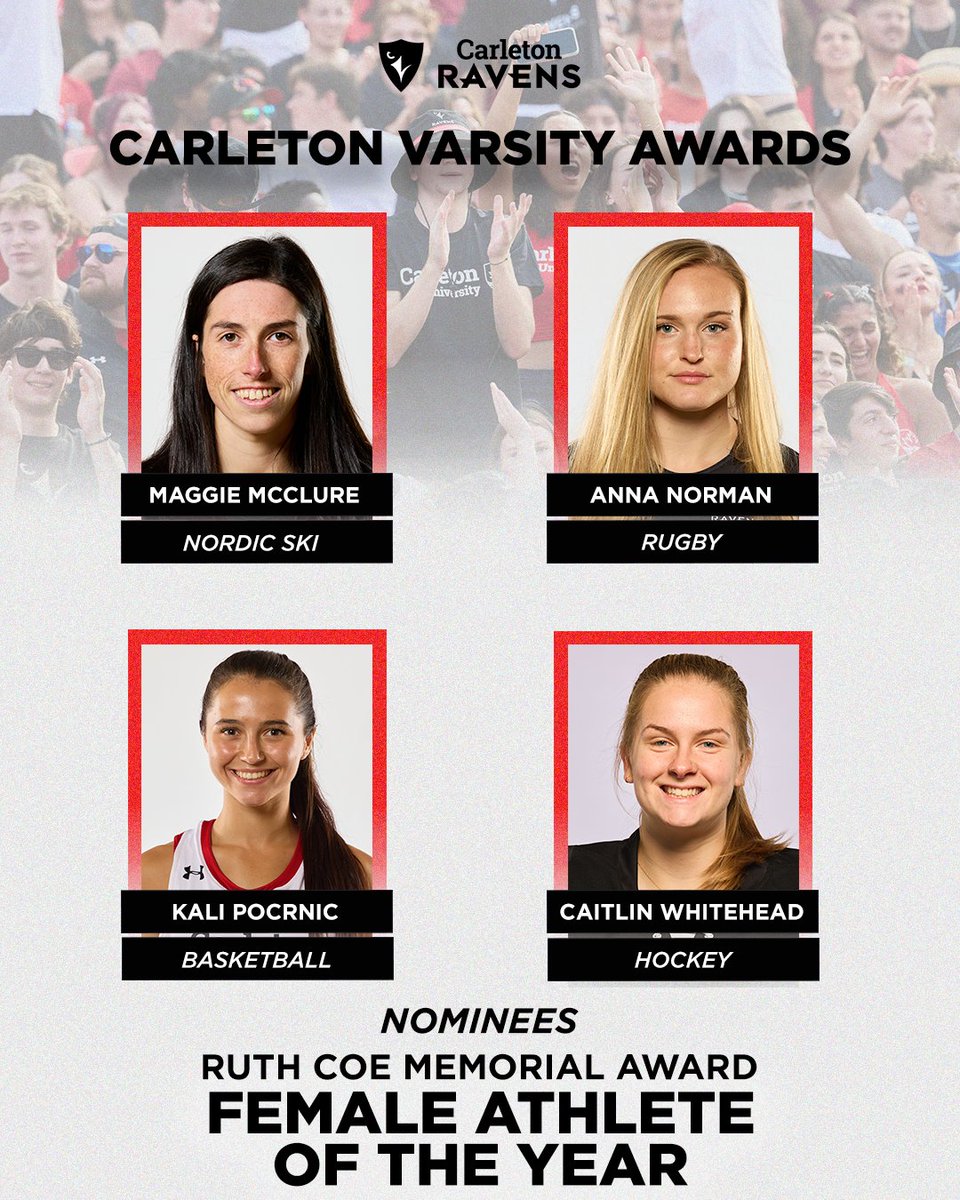 The Varsity Banquet is tomorrow! 🏆 🐦‍⬛ Here are the nominees for the Ruth Coe Memorial Award (Female Athlete of the Year)! 👏 read more 👇 bit.ly/43zbwYs