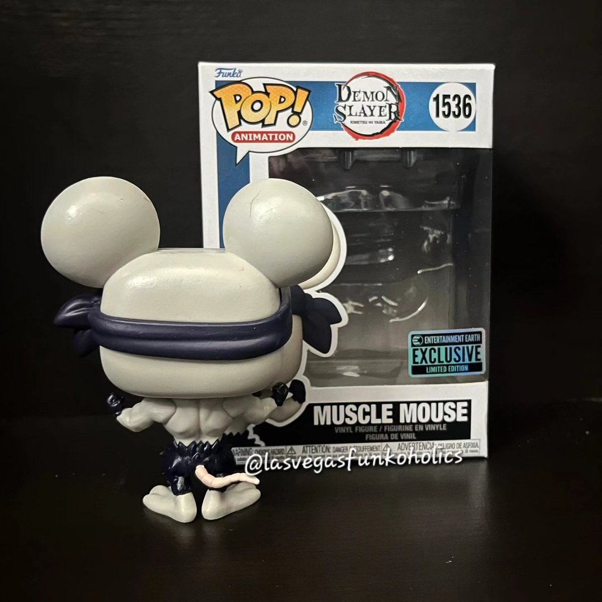 Out of box look @EntEarth Exclusive Funko Pop Demon Slayer Muscle Mouse. More info. ee.toys/TGPN3G #funko #Pops #anime #manga #demonslayerkimetsunoyaiba #demonslayer #entertainmentearthexclusive #funkopops #vegas