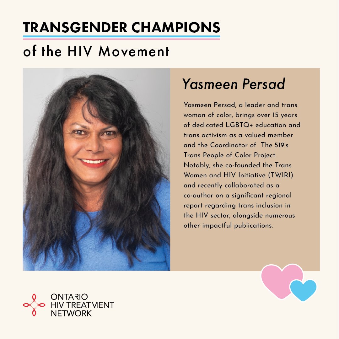 Trans Day of Visibility is 4 days away, and we want to highlight these remarkable trans individuals who contribute to the HIV sector. Today we are featuring Yasmeen, a leader and trans woman of color who brings over 15 years of dedicated LGBTQ+ education and trans activism