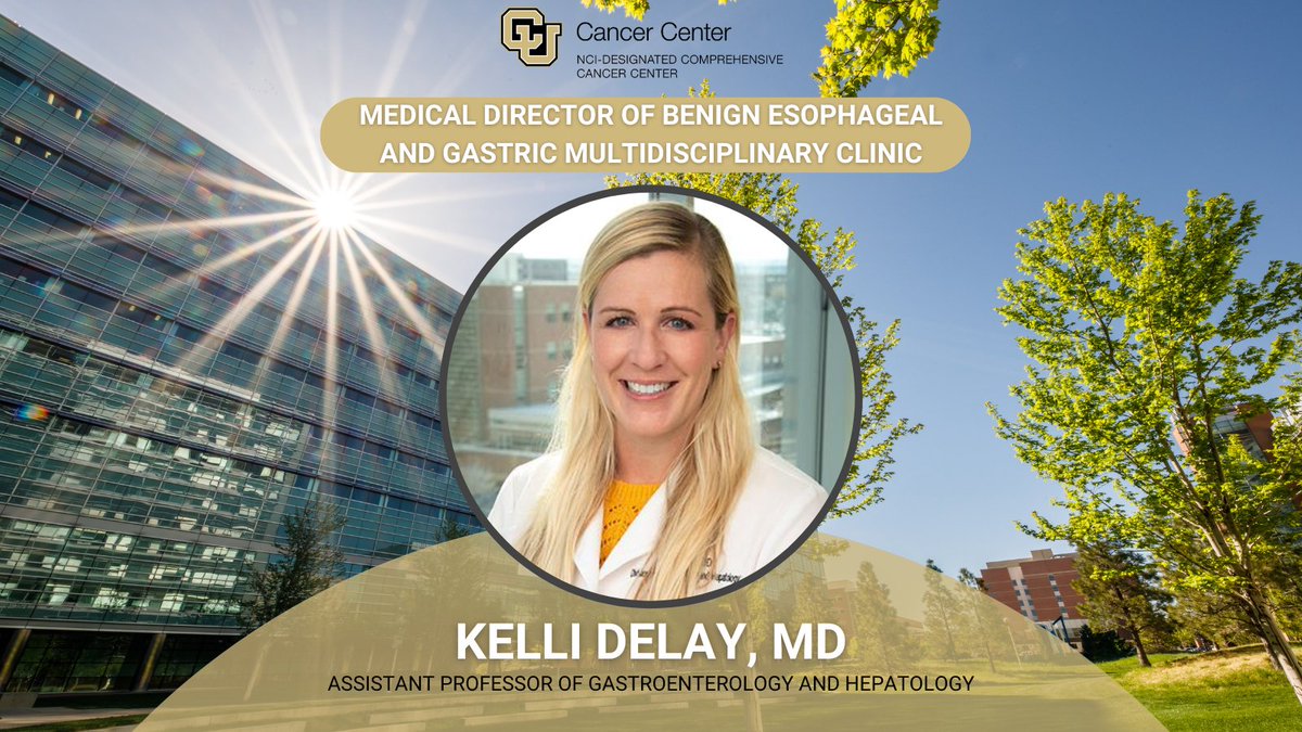 Kelli DeLay, MD, assistant professor of gastroenterology and hepatology, has been named the medical director of the Benign Esophageal and Gastric Multidisciplinary Clinic! Learn more about DeLay and the clinic here: news.cuanschutz.edu/cancer-center/…