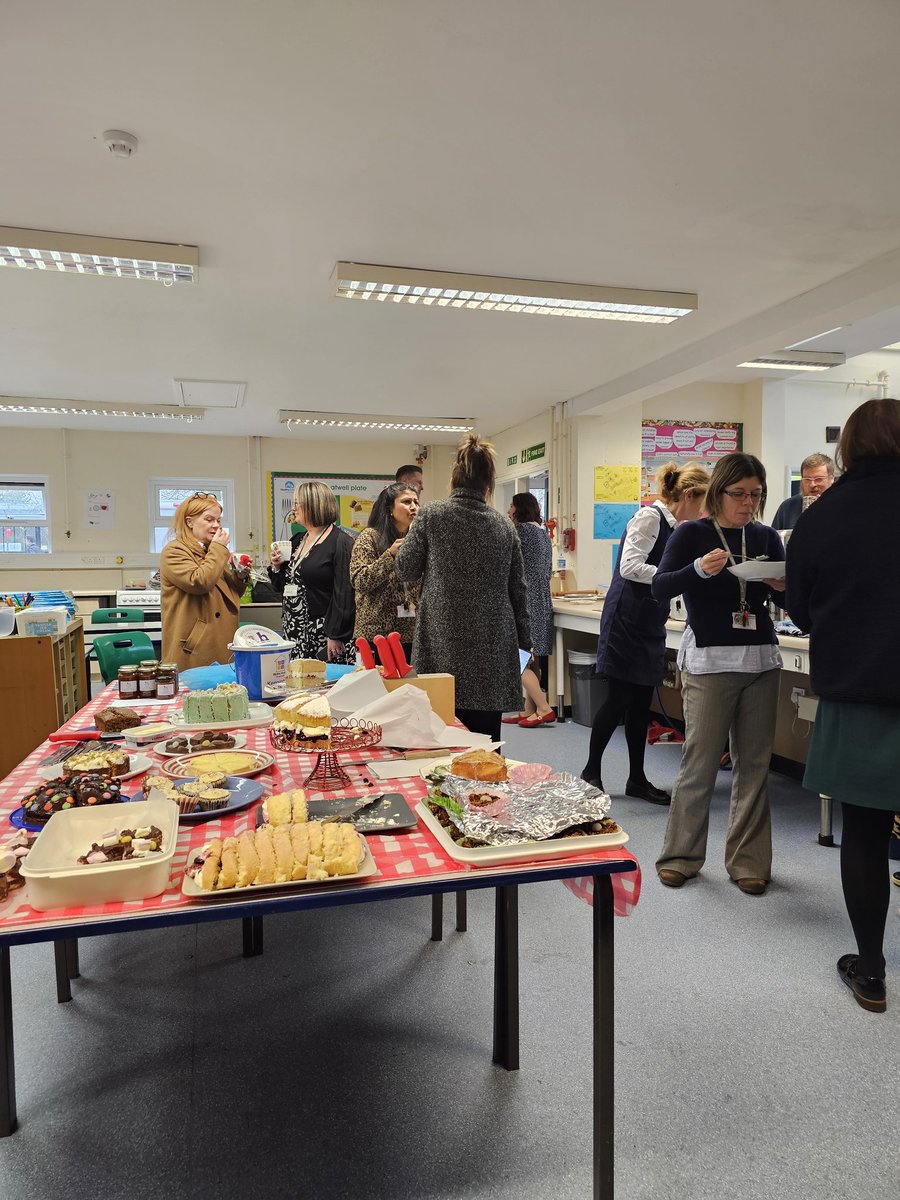 BCSchool1's tweet image. There was a buzz in the air as staff enjoyed a cake and coffee morning for @BlytheHouseHosp today. The selection was exquisite and could have put bakeoff to shame!