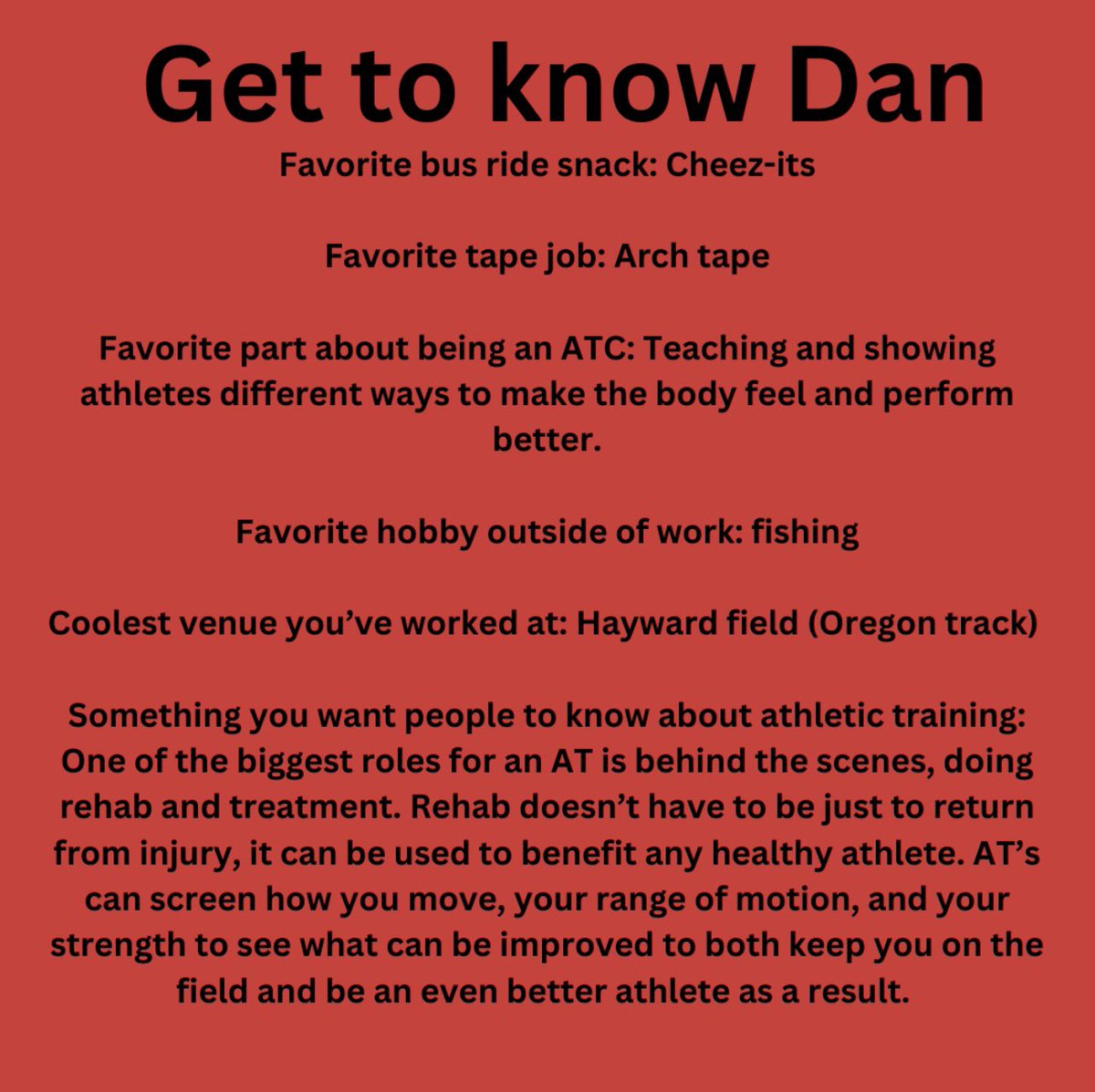 Kicking the ball over to Dan next! Thank you for all your hard work and commitment to the soccer team!