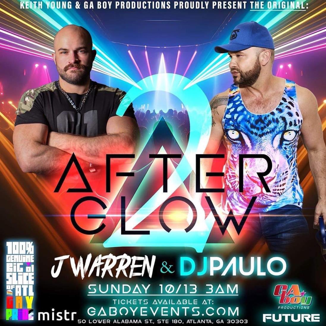 My Pride afterhours events in Atlanta are legendary …. This year we do it again ! 🥰🍑