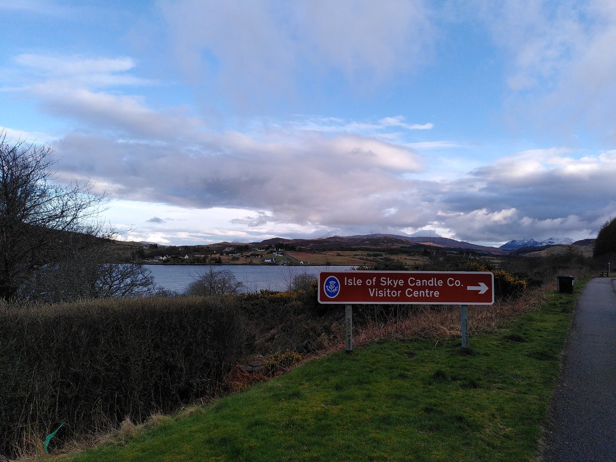 Tour Day 29 Bus Station 4. Portree. I made it! Eleven hours after leaving Newcastle, by two of the most scenic train routes and two of the most scenic bus routes in the country. Knackered but ready to rock the Isle Of Skye Candle Company Visitor Centre Theatre. (Genuinely lush)