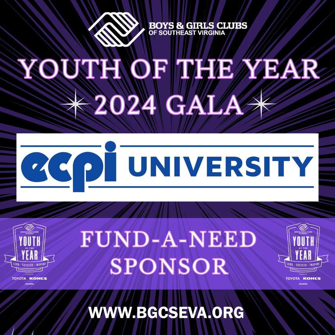 Youth of the Year 2024 is sold out, but you can still support teen programming! Raise your paddle early, from the comfort of your own home, and donate to our Paddles Up! Fund-a-Need, sponsored by ECPI University! bit.ly/3uEsoLj