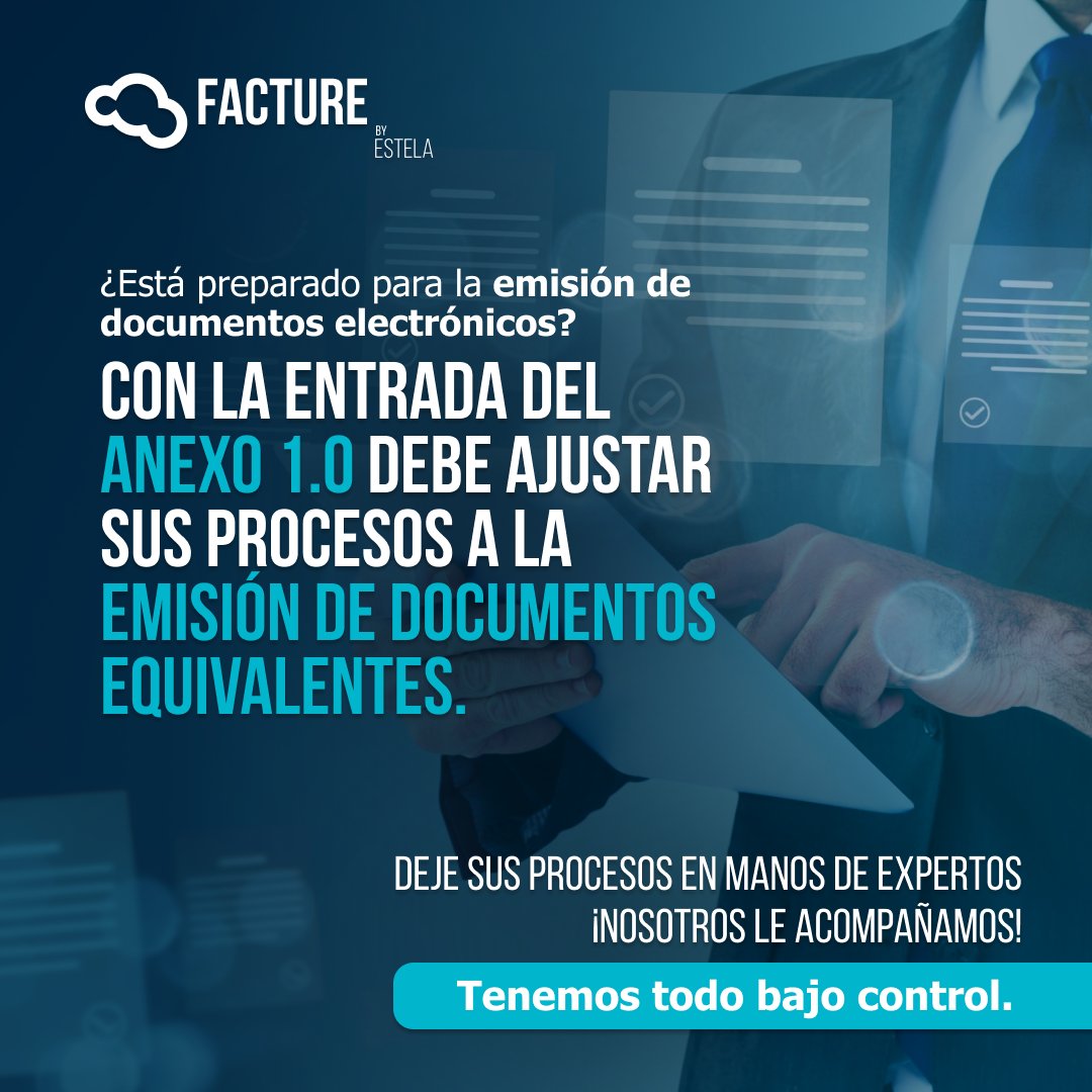 ¡Déjenos sus datos aquí 👉 hubs.ly/Q02qX1fD0 y comience a disfrutar de las ventajas de la Emisión Avanzada!

Conozca las fechas definitivas establecidas por la DIAN para la entrada en vigor del documento equivalente en su compañía ➡️ hubs.ly/Q02qX1fF0