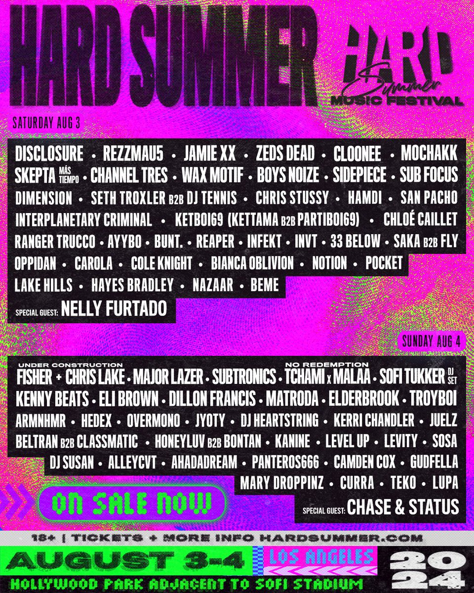 Hard Summer lineup