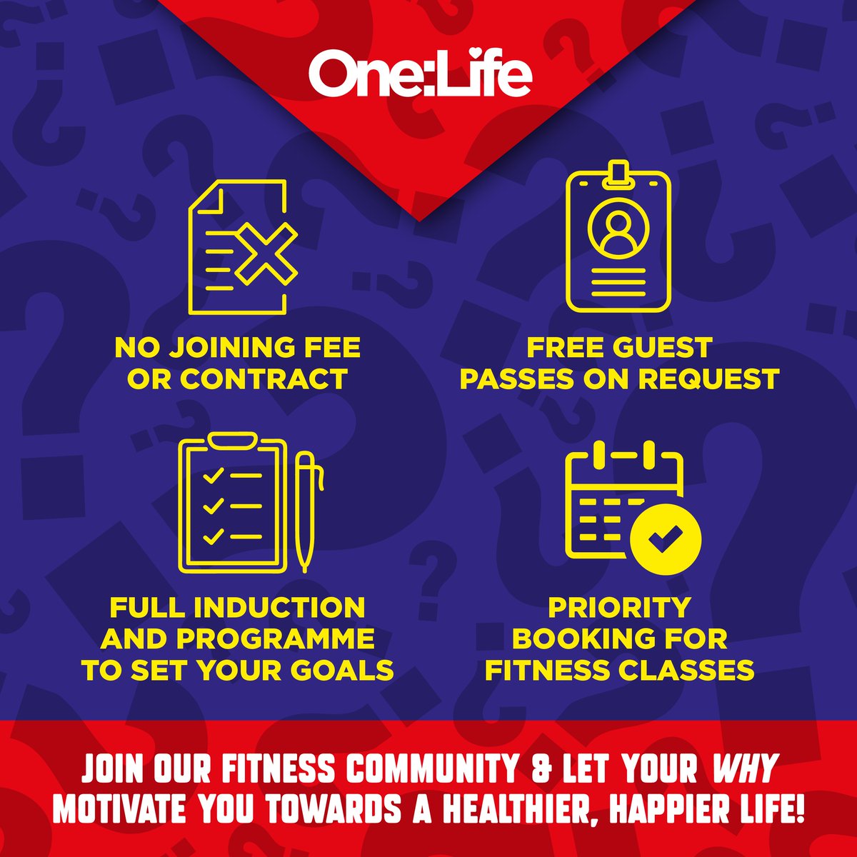 Our ONE:LIFE membership is perfect for people who like to enjoy a varied, active lifestyle ⬇️ ❌ No joining fee or contract ✅ Full induction & fitness programme 1️⃣ Priority booking for classes 👯 Free guest passes Find out more 👇🏼 ilgetactive.com/why