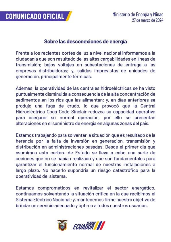 Viceministerio de Energía 🇪🇨 tweet media