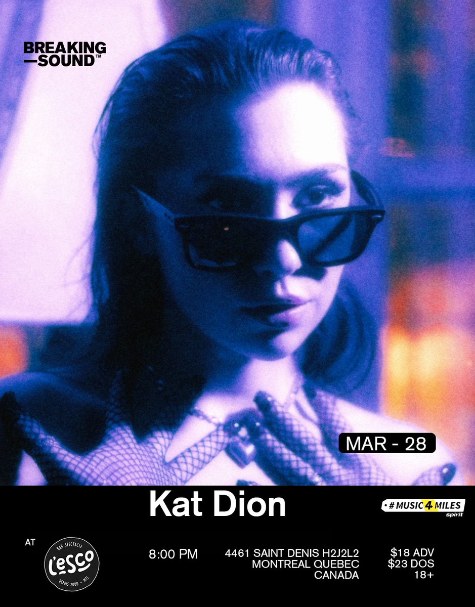 prodfenyx's tweet image. 🔥Ne manquez pas demain Kat Dion  à l'Escogriffe !!  
Tu peux acheter tes billet ici 👉 fb.me/e/1JvfnEEvA 🔥
#breakingsound #katdion #productionsfenyx