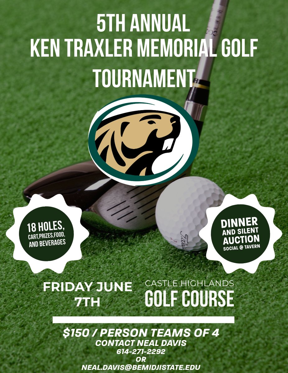 Save the date for @BSUBeaversFB 5th Annual Golf Outing in Memory of Ken Traxler. More details to come. ⛳️ 📷 #GTA