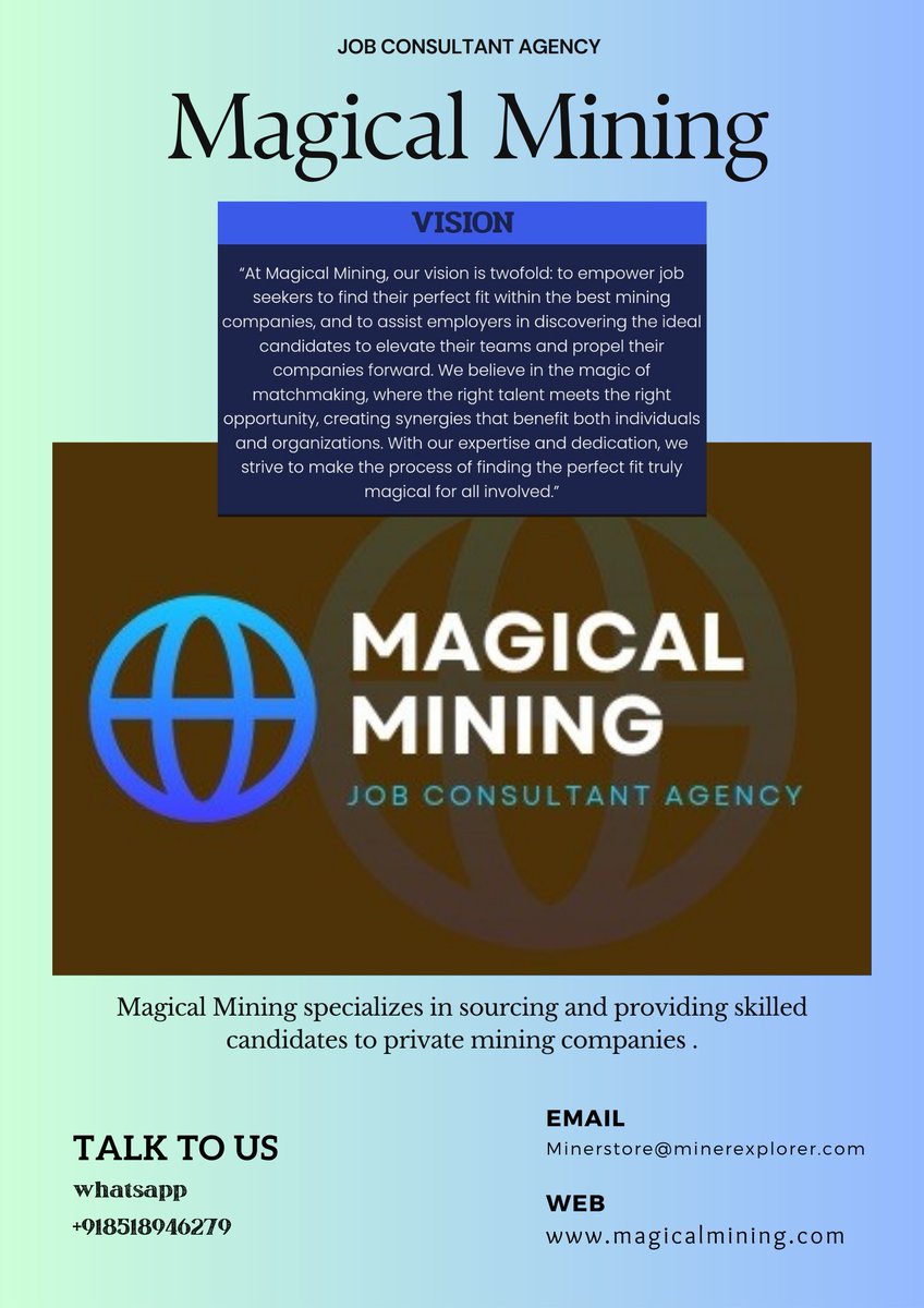 Mining Jobs | Magical mining | Workplace Safety 
#miningjobs #miningengineers #vision #magicalmining #overman #miningsirdarvacancy #privateminingjobs
