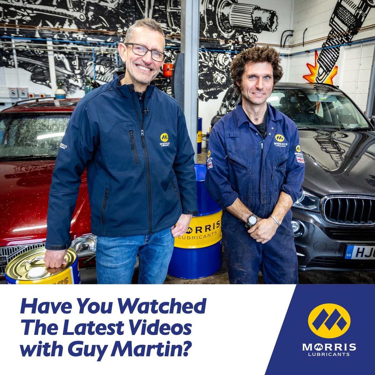 Have you watched the first 2 episodes of @guymartinracing new series? @Morrisoil ambassador Guy Martin & Technology Manager, Adrian Hill talk about the importnace of using the correct engine oils for vehicles both in and out of warranty. Catch up here: ow.ly/wCvG50QYVQb