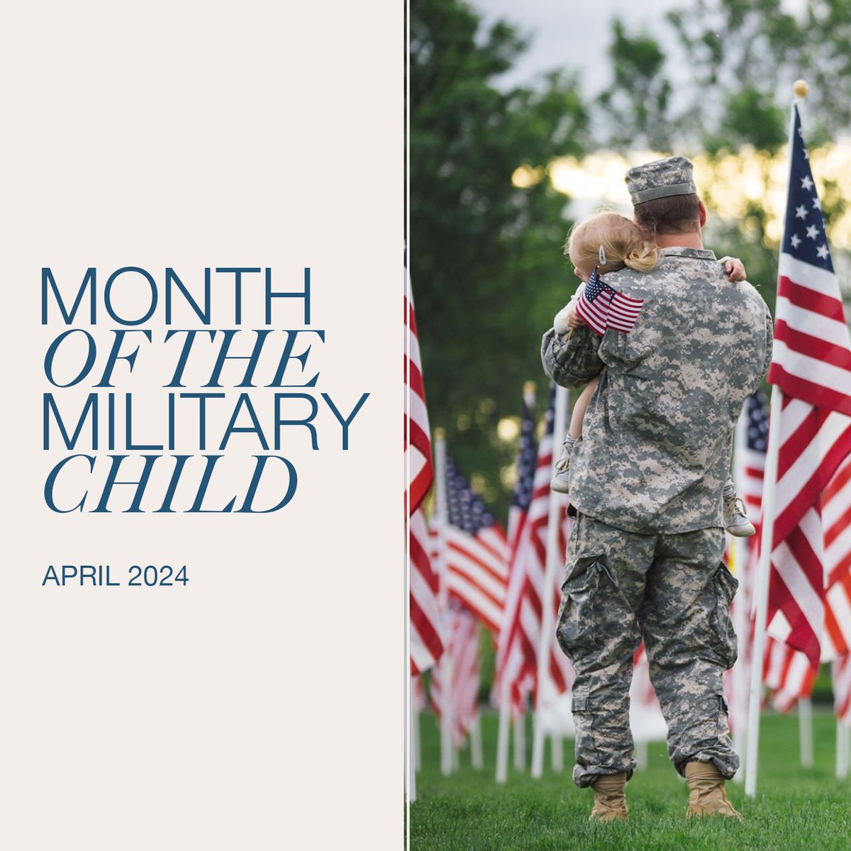 Our nation has more than 1.6 million military children & during the #MonthoftheMilitaryChild, we celebrate all of them. Children in military families face many challenges, like frequent moves, new homes, and new schools. They deserve our support & gratitude for their sacrifice.