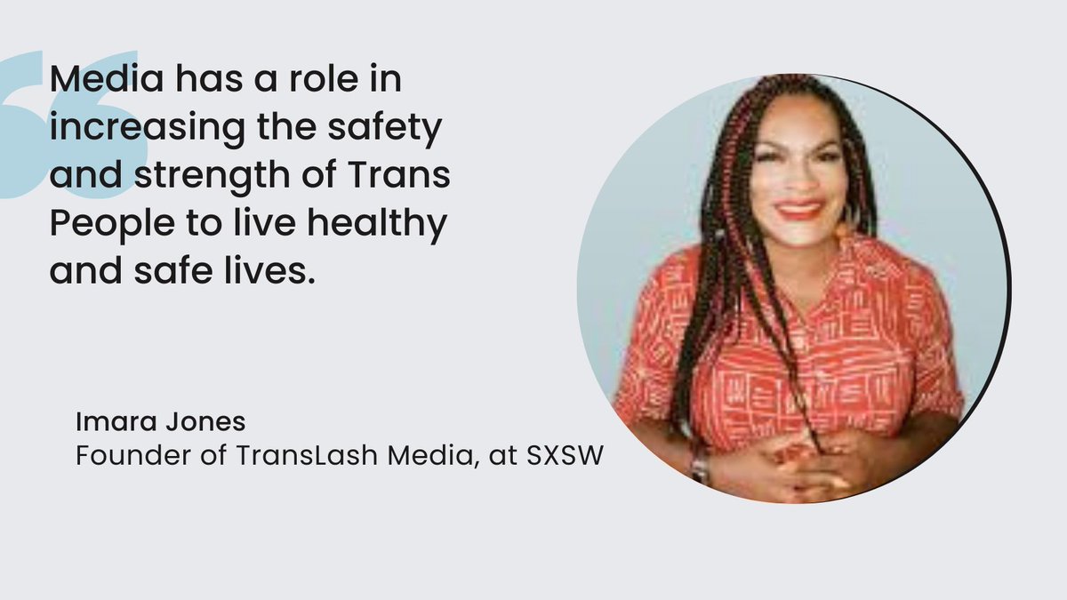 Transgender Activist and TransLash Media Founder  Imara Jones leads a SXSW panel on telling Trans Stories to Save Trans Lives. TransLash Mesia is inspirational.
 #TransAlly #TransCommunity #TransVisibility #TransLashMedia #ImaraJones #SXSW 
ow.ly/zR0F50R0J26