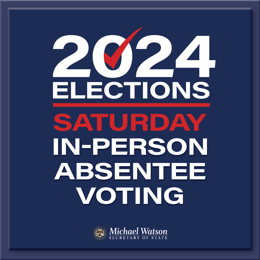 #ElectionAlert: The in-person absentee voting deadline for the Primary Runoff is Saturday, March 30!🗳️ Circuit clerk’s offices will be open from 8 am to noon. #yallvote #Elections101