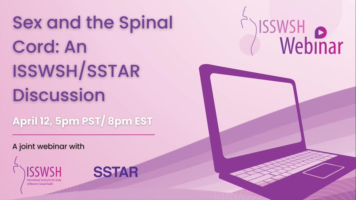 Don't forget to register for our upcoming webinar with SSTAR on 'Sex and the Spinal Cord.' Don't miss out on valuable insights from experts in the field of women's sexual health. Register today: us02web.zoom.us/webinar/regist…