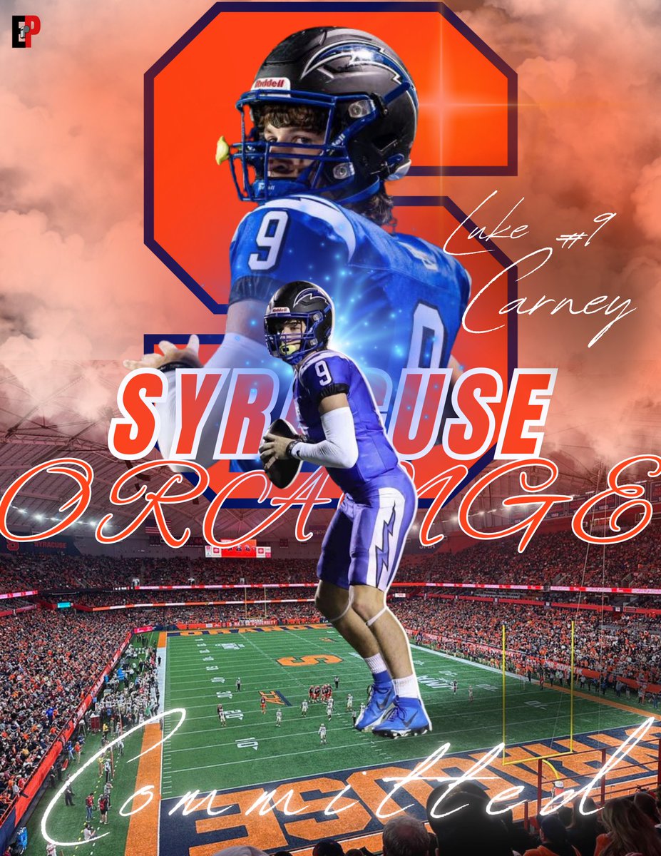 Congratulations to @LukeCarneyQB for committing to Syracuse University! 🎉 We are incredibly proud of everything you’ve accomplished and can’t wait to see you shine at the next level! 🌟 #EliteProspectsRecruiting #NextLevelBound