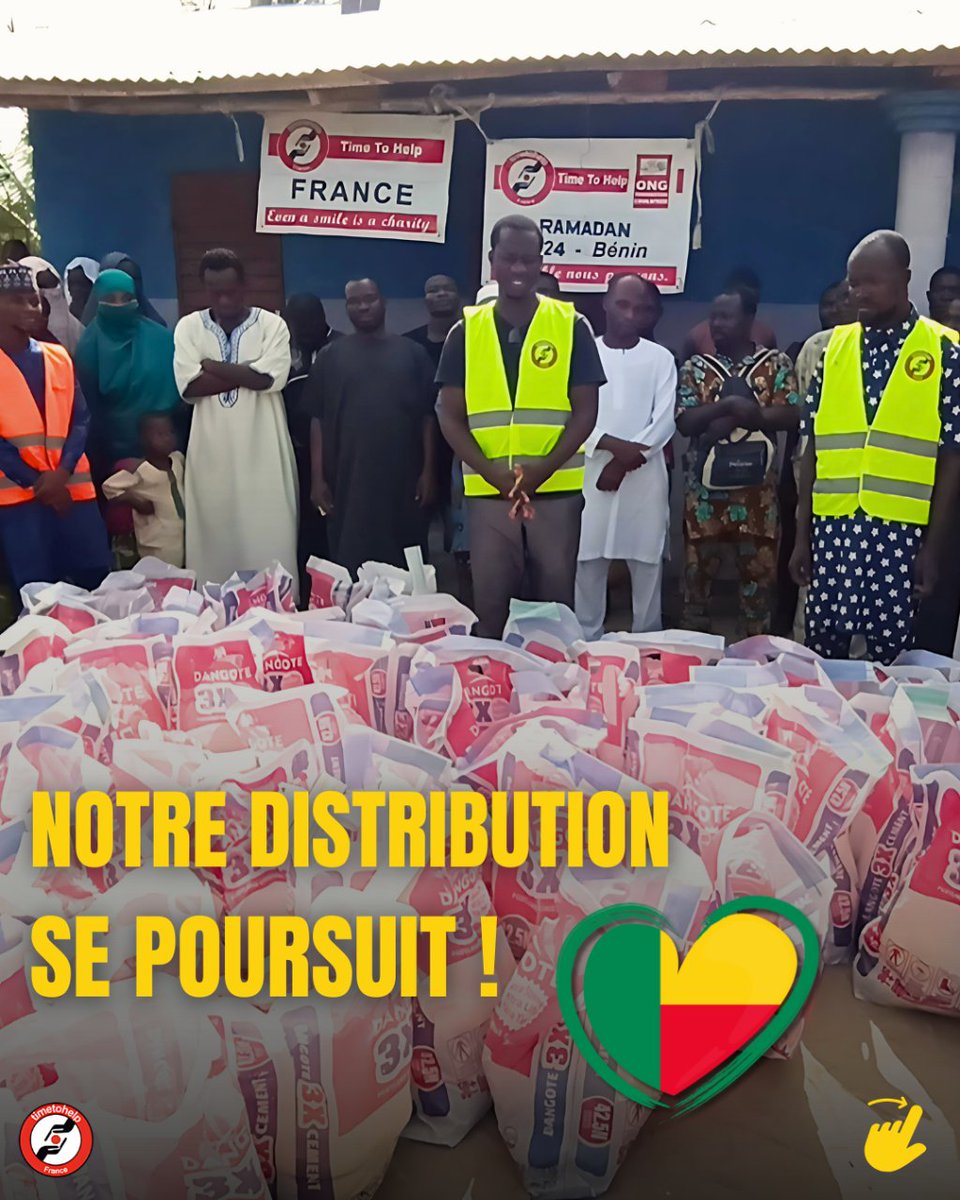 timetohelpfr's tweet photo. La distrib. continue au Bénin ! Avec Horizon Éducation, 60 familles ont reçu des paquets alimentaires grâce à vos dons. Soutenez-nous pour plus d'impact ! 💪 #Bénin #Solidarité https://t.co/MDHEYzhhty