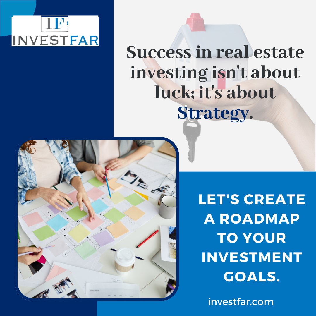 Ditch the luck, embrace strategy! 

InvestFar is here to craft your personalized roadmap to real estate investment success. 

Let's make your goals a reality. 

#RetirementPlanning  #FinancialFreedom #RealEstateOpportunities #realestate #investinggoals #investfar