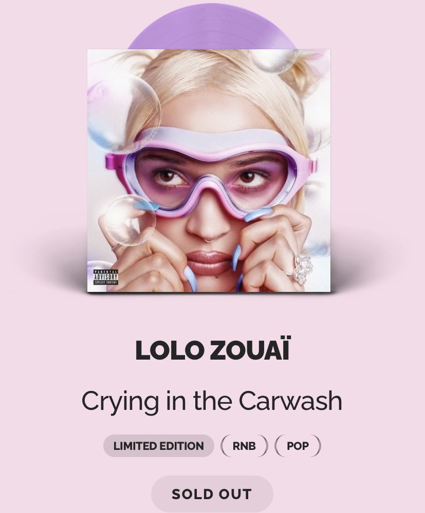 🚨 Exciting news! ￼￼Diggers Factory has announced that the 'Crying in the Carwash' vinyl is done and set to ship! ￼ Keep an eye on your inbox for that address confirmation email. 💜