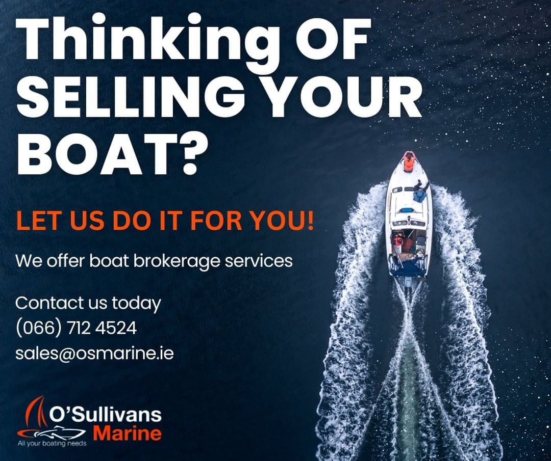 Looking to sell your boat?

Leave it to the experts! 🛳️

Our boat brokerage services will handle everything for you.

Call us at 0667124524 📞

Or email sales@osmarine.ie 📧

Only at O'Sullivans Marine

#BoatBrokerage #OSullivansMarine #SellYourBoat #ExpertServices #BoatforSale