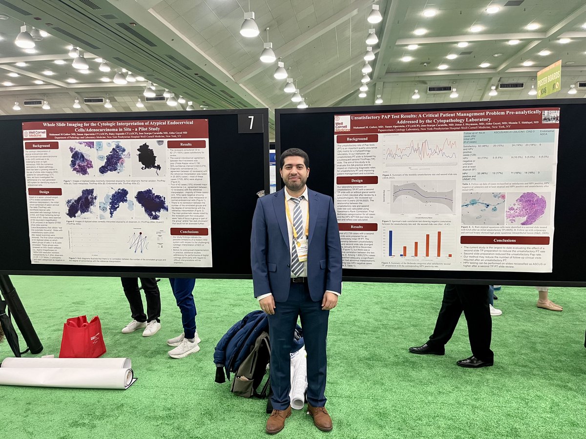 Our @WCMCPathology Fellow Dr. Mohamad Mazen Gafeer (@mazengh88) presenting two posters this afternoon @TheUSCAP! #USCAP2024 #IAMUSCAP #PathTwitter