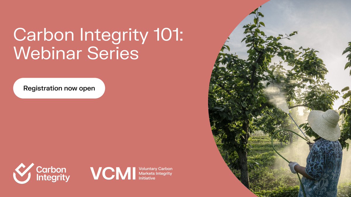 TOMORROW @ 10am EST: @wearevcmi is hosting the 2nd webinar in their Carbon Integrity 101 series, covering the 1st step towards making a VCMI Carbon Integrity Claim. Register here: zoom.us/webinar/regist…