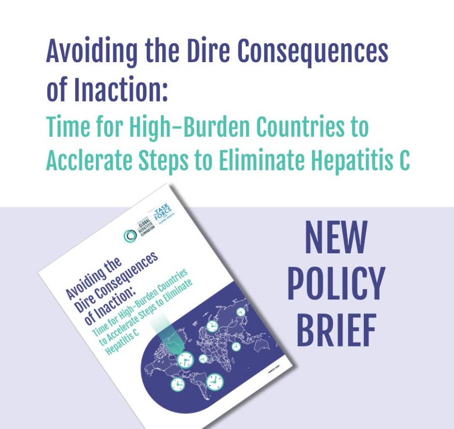 📣New Policy Brief - Avoiding the Dire Consequences of Inaction: Time for High Burden Countries to Accelerate Steps to Eliminate #Hepatitis C 
<a href="/GlobalHep/">Coalition for Global Hepatitis Elimination</a> 
#APASL #HCV
👇👇👇
globalhep.org/news-blogs/new…