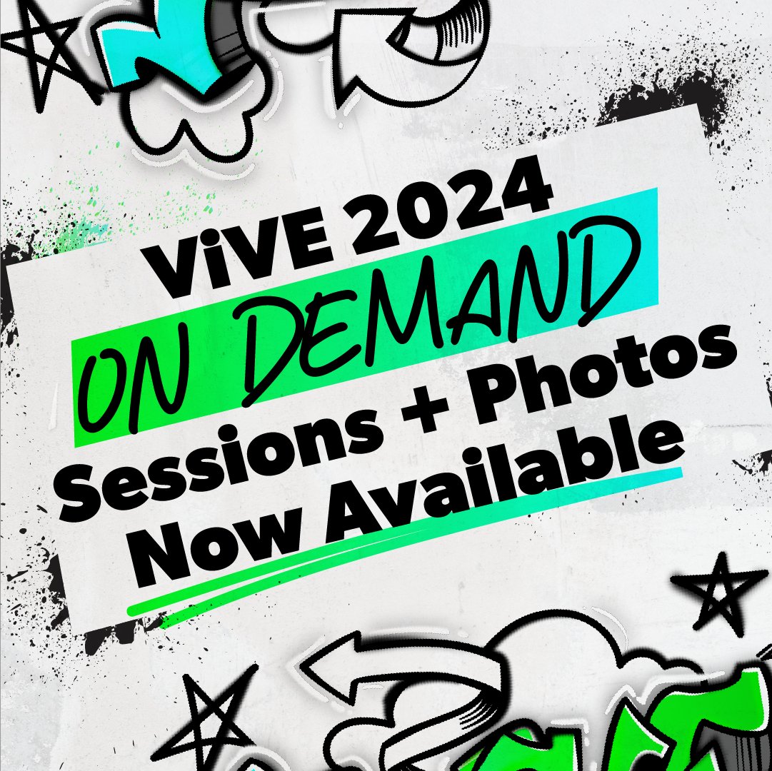 ViVE 2024 sessions are now available on demand! ow.ly/S0Cz50R3zzx 📺 Plus, a reminder to check out the photos 📸 ow.ly/3MKz50R3zzy So, go ahead and binge your favorite talks, catch up on what you missed, and experience the magic from ViVE 2024 in LA!