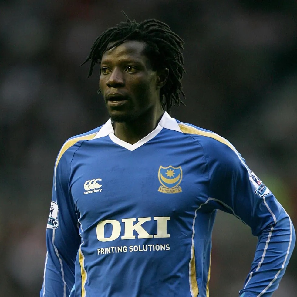 ahrememberthem's tweet photo. BENJANI MWARUWARI

His biggest imprression in English football was made @Pompey (&amp; with Harry Redknapp) when he initiallty moved to Portsmouth in 06. He would also play for @ManCity &amp; @Rovers before returning to the south coast. What are your memorys? #ART #BenjaniMwaruwari #PFC https://t.co/b30vu6qD4Y
