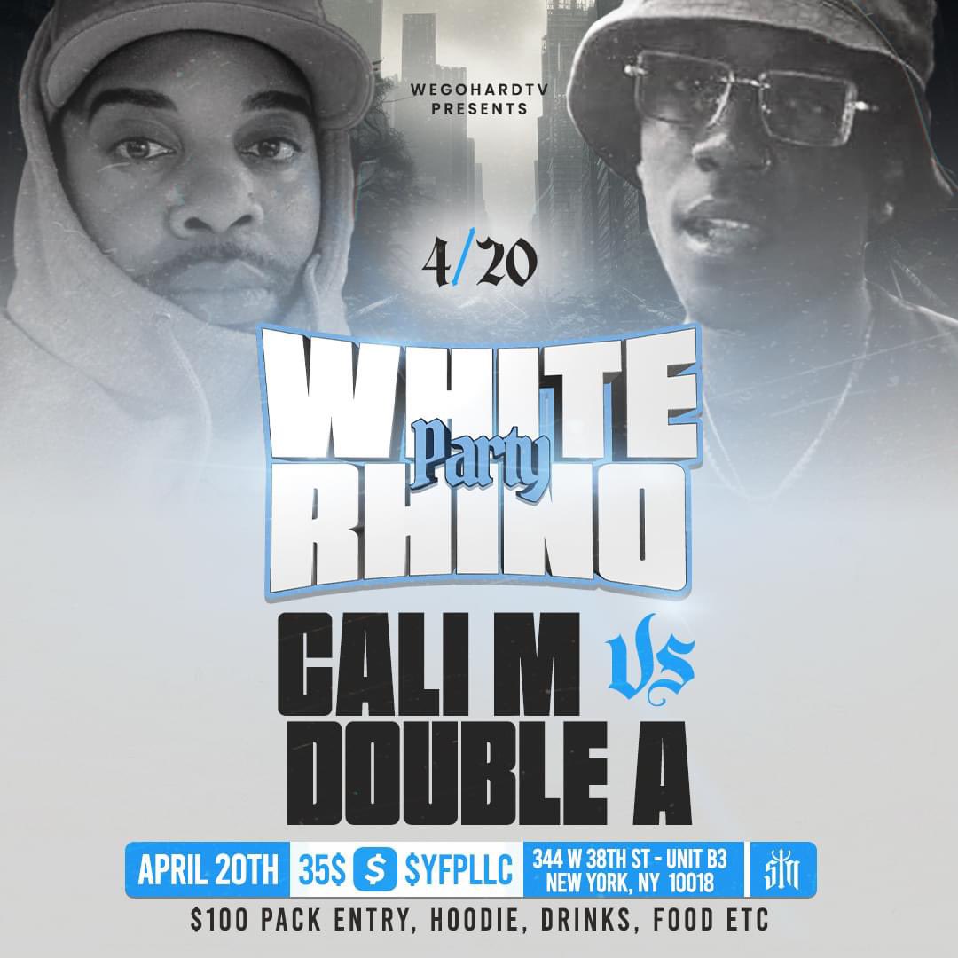 DoubleADaRapper's tweet photo. Double A vs Cali M 😤 It’s Going Down 4/20 🔥💨 BE THERE 🔥🤞🏾
#onemanarmy #wgh #whiterhinoparty #viral #lgbtq https://t.co/iwPxYvenpg