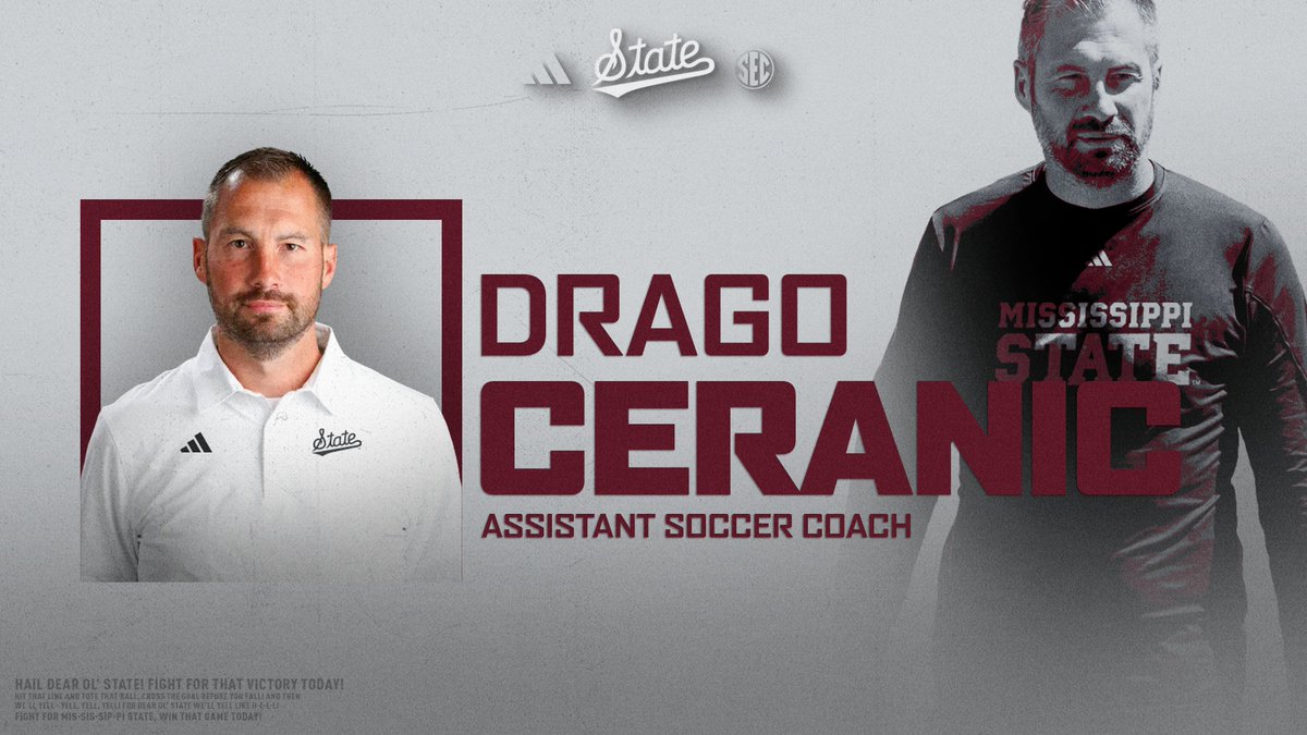 Mississippi State Soccer Welcomes Drago Ćeranić as Assistant Coach! 📰 » hailst.at/3IVEnNa #HailState🐶 || @bukiBGD